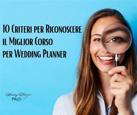 Infografica sui 10 criteri per scegliere un corso di wedding planner