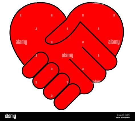 Cuore stilizzato con mani che si intrecciano