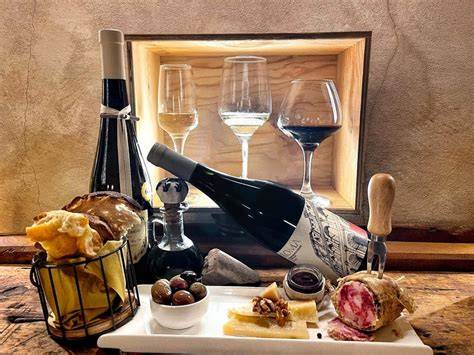 degustazione di vini e cibo