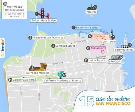 Mappa delle principali strade di San Francisco