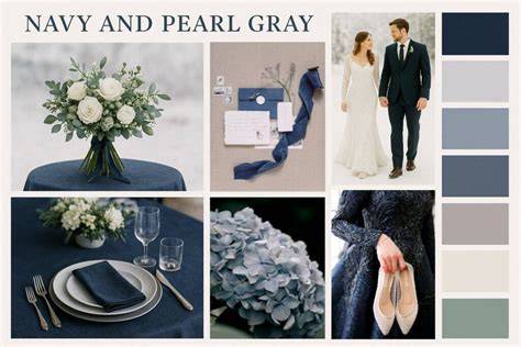 Palette colori matrimonio blu avio oro bianco