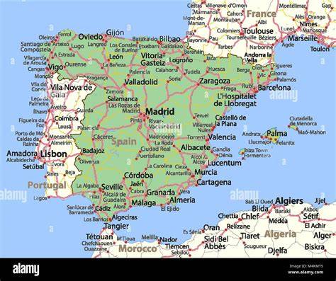 Mappa della Spagna con evidenziate le zone costiere e le isole popolari per i matrimoni