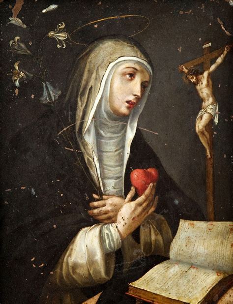 Dettaglio del dipinto attribuito a Barna da Siena con Santa Caterina e Cristo