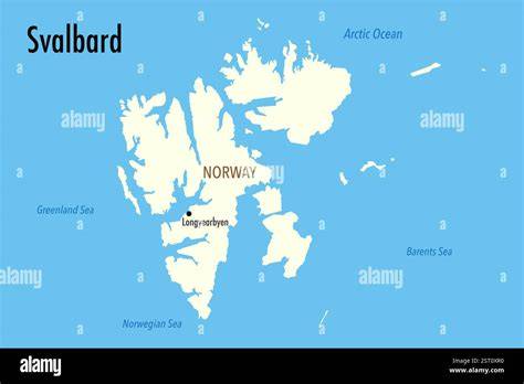 Mappa dell'arcipelago delle Svalbard