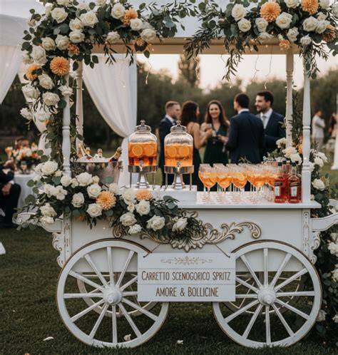 Carretto Spritz scenografico per matrimonio