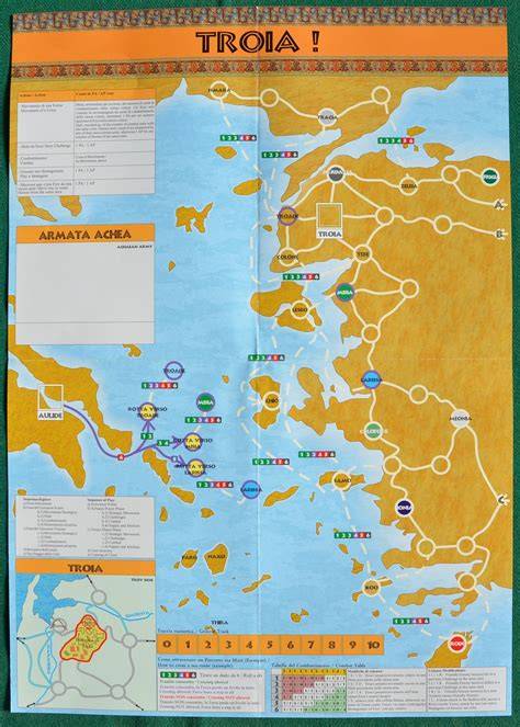 Mappa dell'antica Troia e dei suoi dintorni