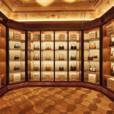 Boutique di gioielli con esposizione di fedi nuziali