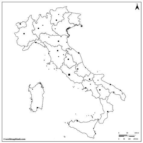 Mappa dell'Italia con segnalini sulle principali città per servizi fotografici