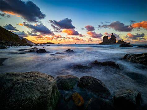 spiaggia di Tenerife al tramonto