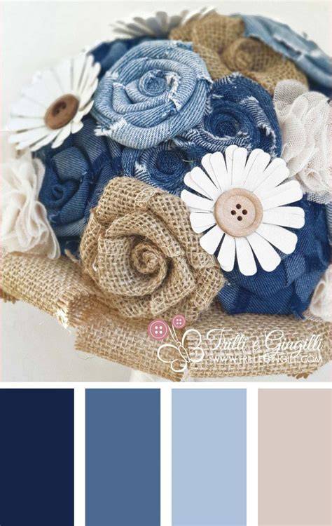 Palette colori matrimonio blu serenity e beige