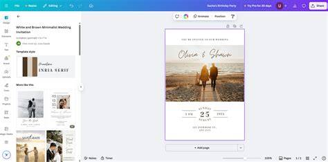 Creazione di video inviti di matrimonio con Canva