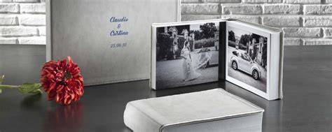 Album fotografico di matrimonio con copertina in pelle