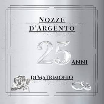 Album per nozze d'argento con cornice in argento