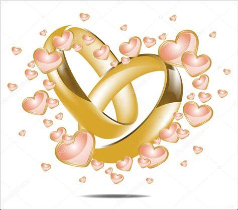 cuore stilizzato con anelli nuziali