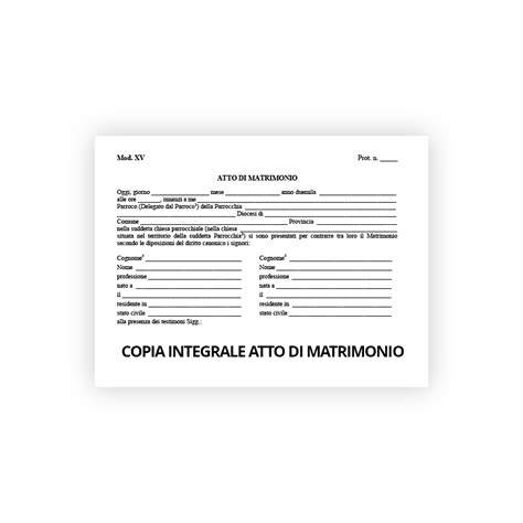 atto di matrimonio