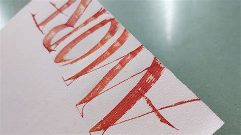 Dettaglio di un biglietto di auguri nuziale con calligrafia elegante