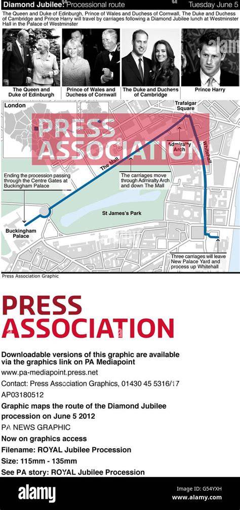 Mappa del percorso della processione in carrozza a Windsor