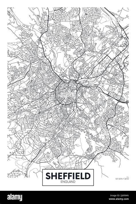 Mappa di Sheffield, Inghilterra