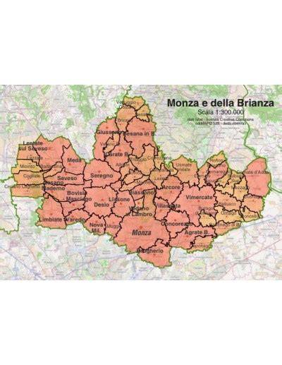 Mappa della provincia di Monza e Brianza