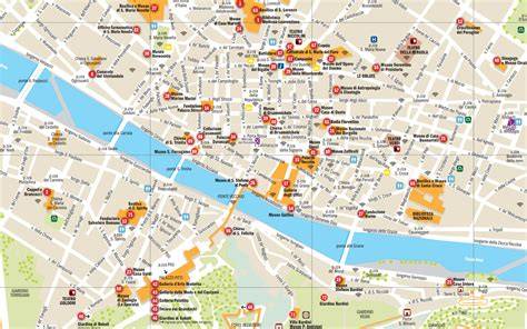 Mappa di Firenze con evidenziate zone artigianali