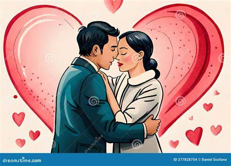 Illustrazione di una coppia che utilizza smartphone e tablet per organizzare il matrimonio