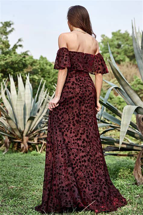 Abito da sposa color borgogna