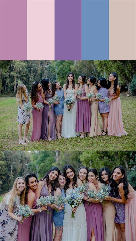 Palette colori abiti damigella matrimonio