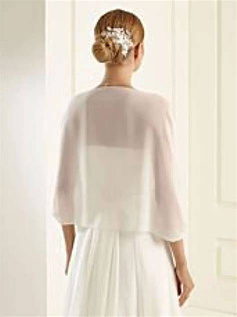 Coprispalle da sposa in chiffon