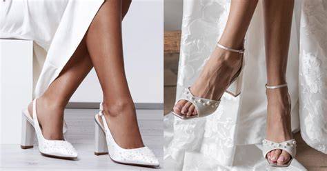 scarpe da sposa con tacco a blocco