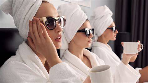 Sposa e amiche in una spa