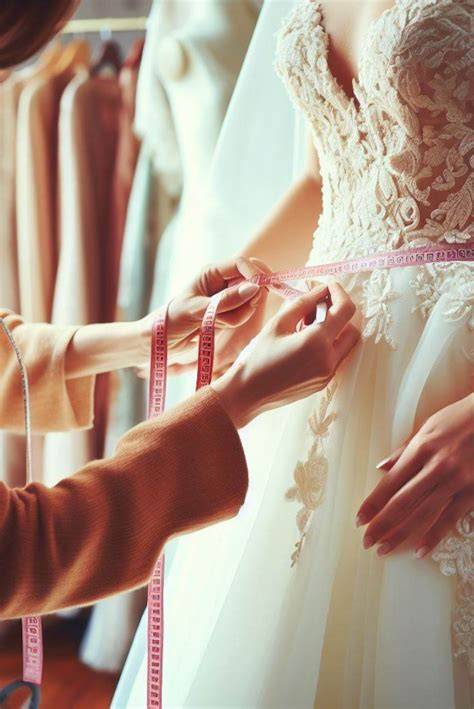 Processo di misurazione per un abito da sposa su misura