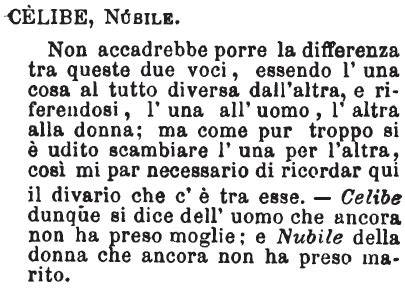 Illustrazione che mostra la differenza tra un uomo celibe e una donna nubile