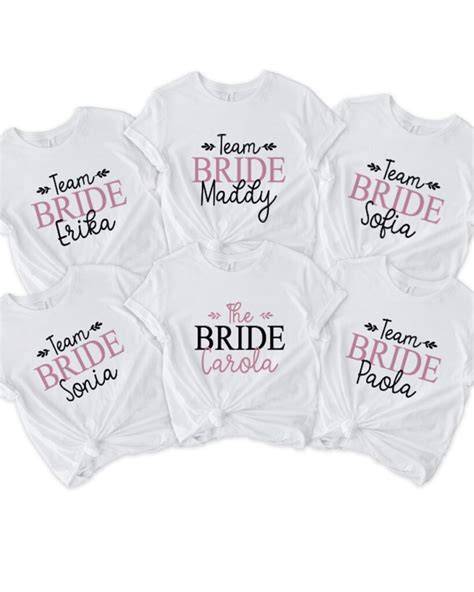 Magliette coordinate per il team bride