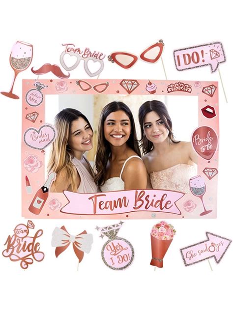 set di accessori per photo booth per addio al nubilato