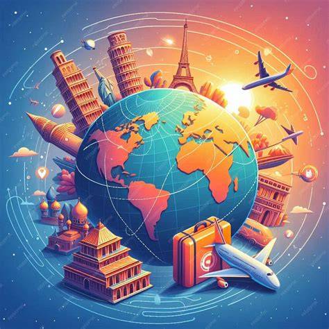 mappa del mondo con puntini che indicano destinazioni di viaggio