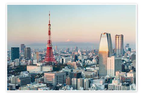 Skyline di Tokyo con templi