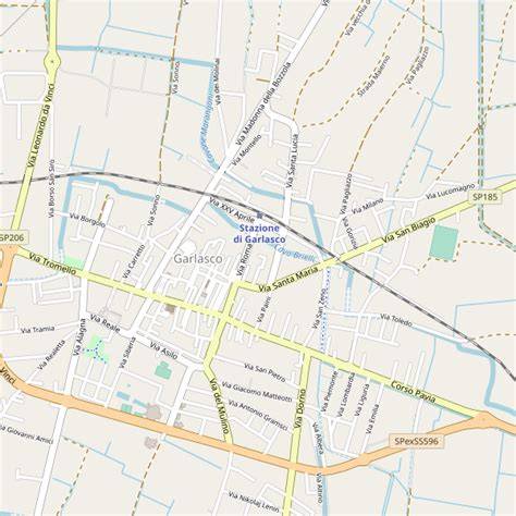 Mappa di Garlasco con evidenziata via Pascoli