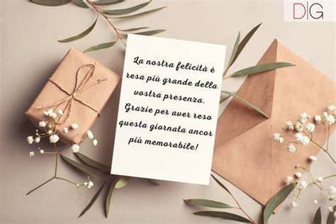 ringraziamento testimoni matrimonio