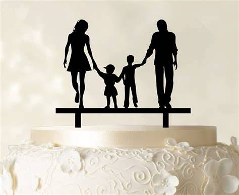 Cake topper famiglia con bambini e animali
