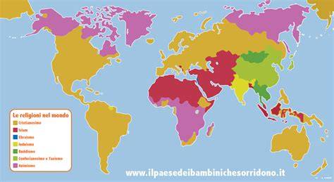 Mappa delle tradizioni della fede nuziale nel mondo