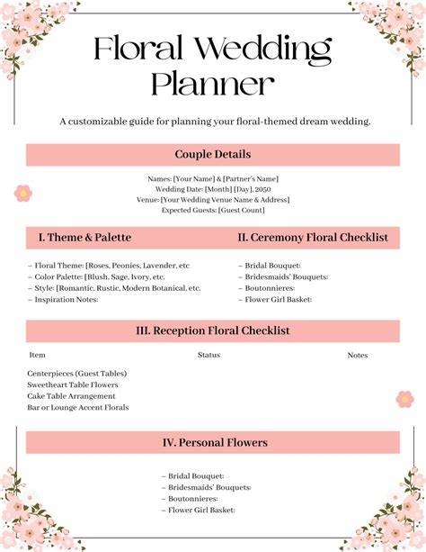 Forniture per wedding planner