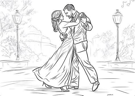 illustrazione di una coppia che balla al suo matrimonio
