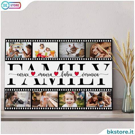 Esempio di quadro canvas personalizzato con foto di famiglia