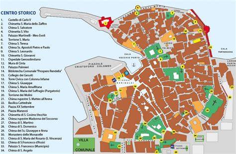 Mappa di Monopoli con aree di interesse per eventi