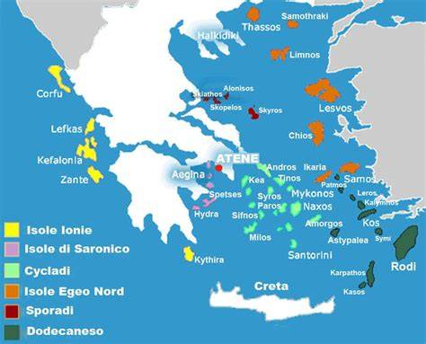 Mappa delle Isole Greche