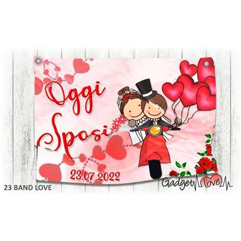 Striscione di matrimonio con scritta