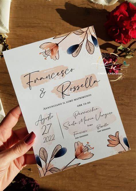 Inviti di matrimonio a tema margherita