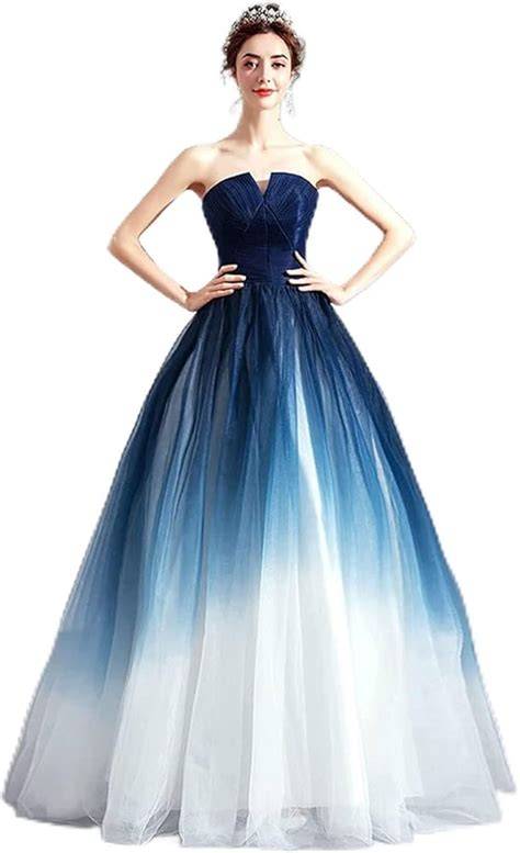 Abito da sposa bianco e blu notte