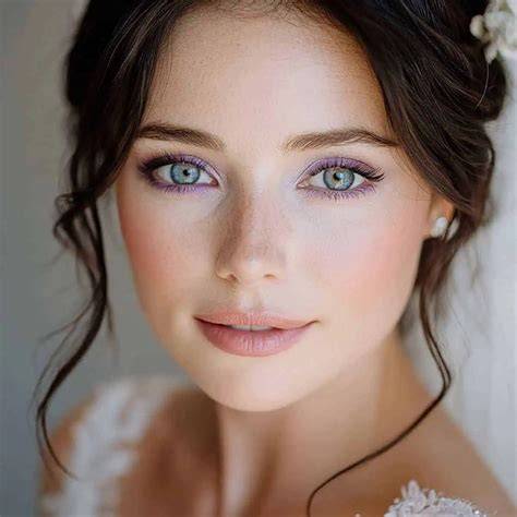 Esempio di trucco sposa con focus sugli occhi e labbra nude