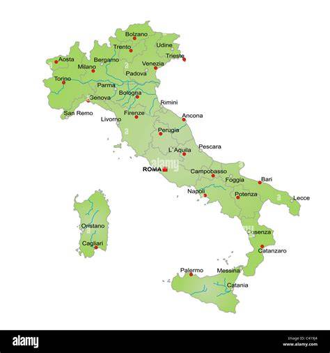 mappa dell'Italia con evidenziate le principali città per addii al celibato